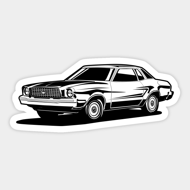 Ford Mustang second generation 1965 vintage cobra pony GT  illustration graphics Sticker by ASAKDESIGNS